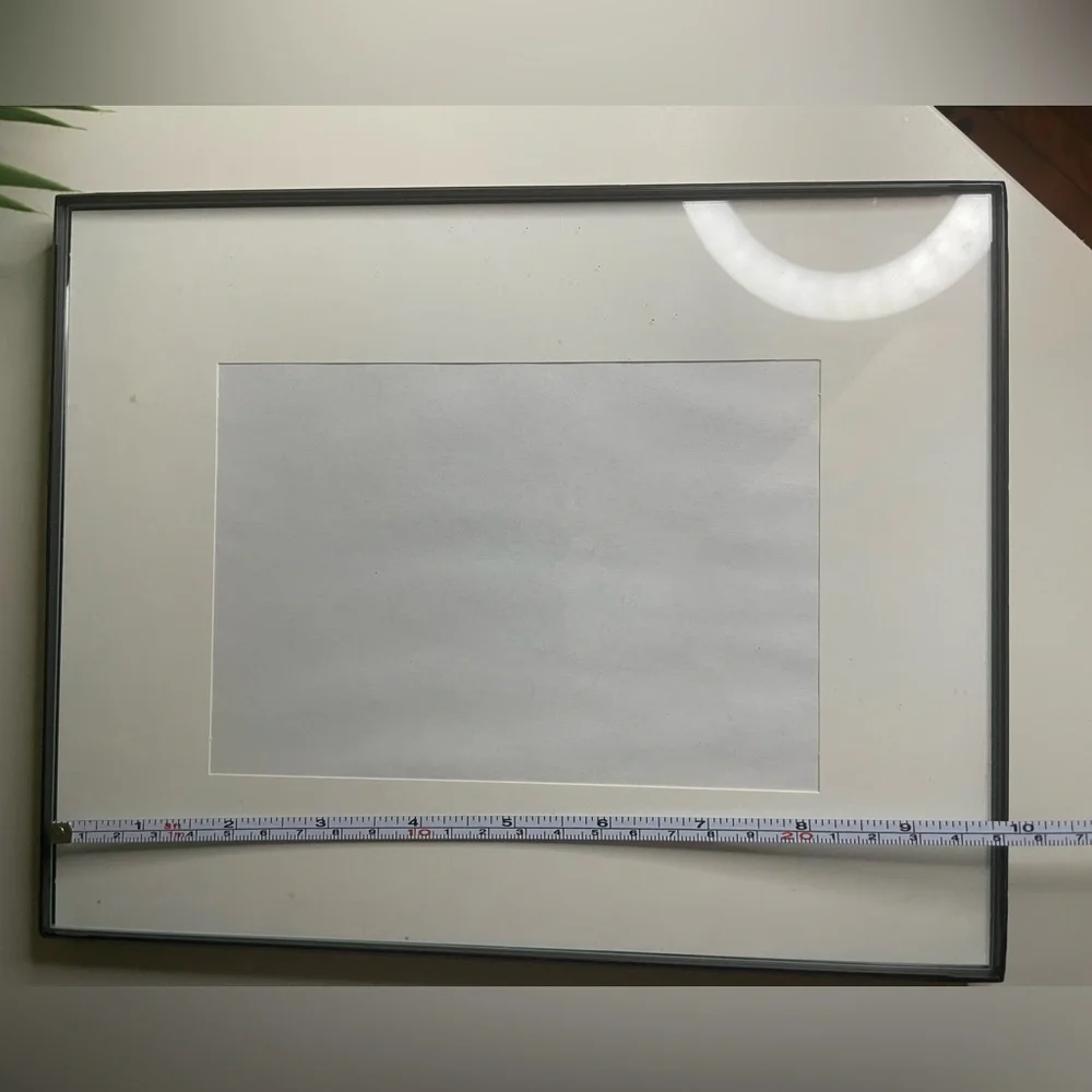 Black Frame with White Mat, Glass Front